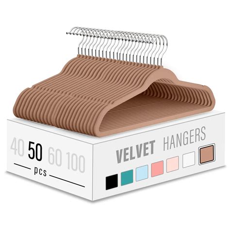 Velvet Clothes Hangers (50 Pack) Heavy Duty Durable Suit Hanger Vibrant ...