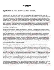 Symbolism in %22The Storm%22 by Kate Chopin.pdf - Symbolism in The ...