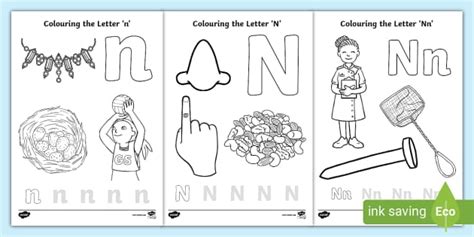 Letter N Colouring Pages Teacher Made Twinkl