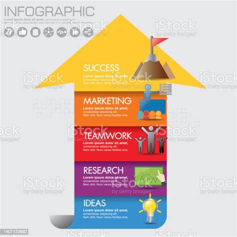 5 Parts Infographic Design Vector And Marketing Icons Can Be Used For