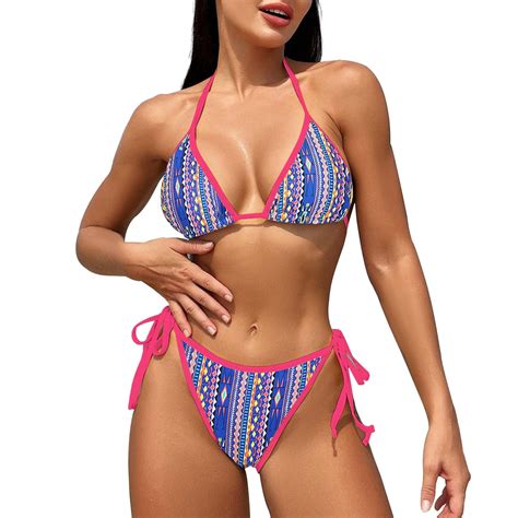 SZXZYGS Bikini Set Women S Fashionable Swimsuit With Rope Straps And