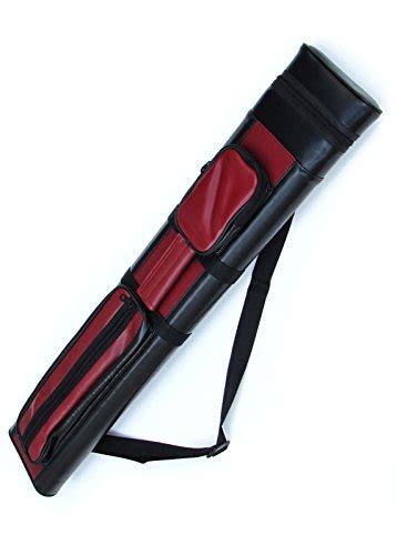 Iszy Billiards Pool Cue Case – 2×2 Portable Pool Stick Carrying Bag with Small and Large Pockets ...