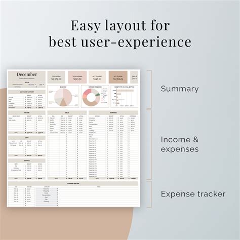 Monthly Budget Planner Spreadsheet Google Sheets Budget - Etsy