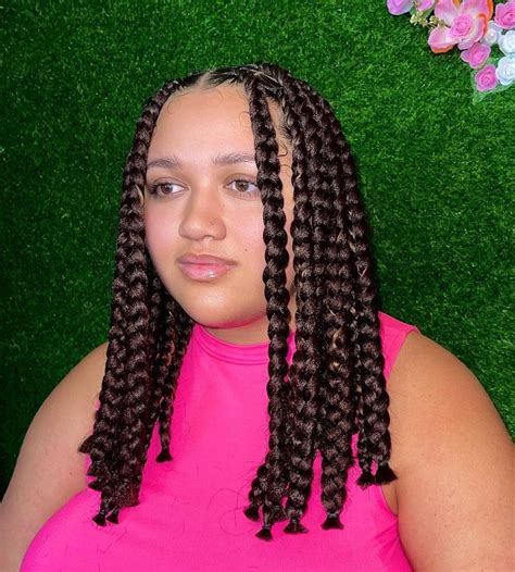 super chic large knotless braids   hairstylecamp