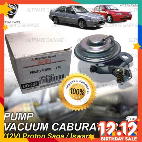 Original Proton Saga Iswara 12V Wira Aircond Carburetor Vacuum Pump