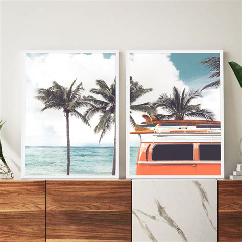 Kit Quadro Decorativo Sea Beach Moldura Branca Elo7