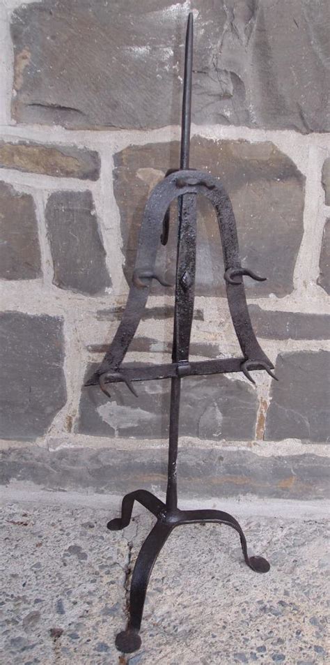 Antique Th Century Wrought Iron Hearth Bird Roaster Best Example