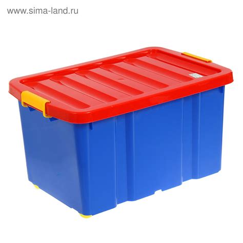 Ящик для игрушек 60 л Jumbo на роликах с крышкой