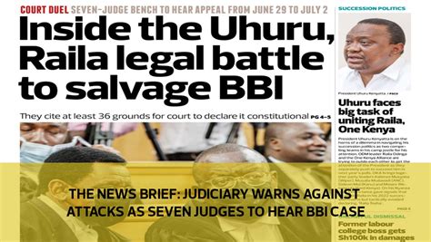 The News Brief Judiciary Warns Against Attacks As Seven Judges To Hear Bbi Case Video Dailymotion