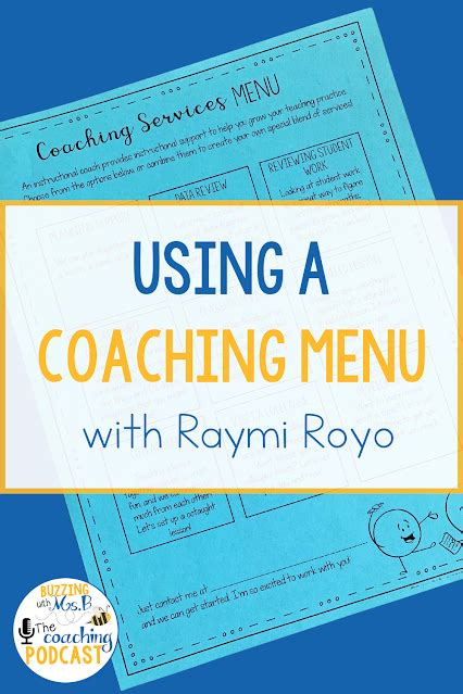 Using A Coaching Menu With Raymi Royo Ep 117 Buzzing With Ms B The