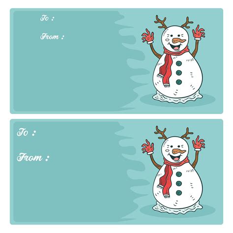 Snowman Gift Tags Printable