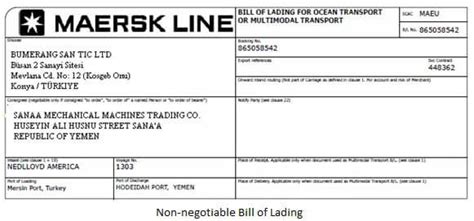 Bill Of Lading Malaysia Audrey Murray