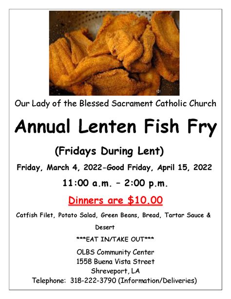 Lent Fish Fry 2025 - Heath Gillian