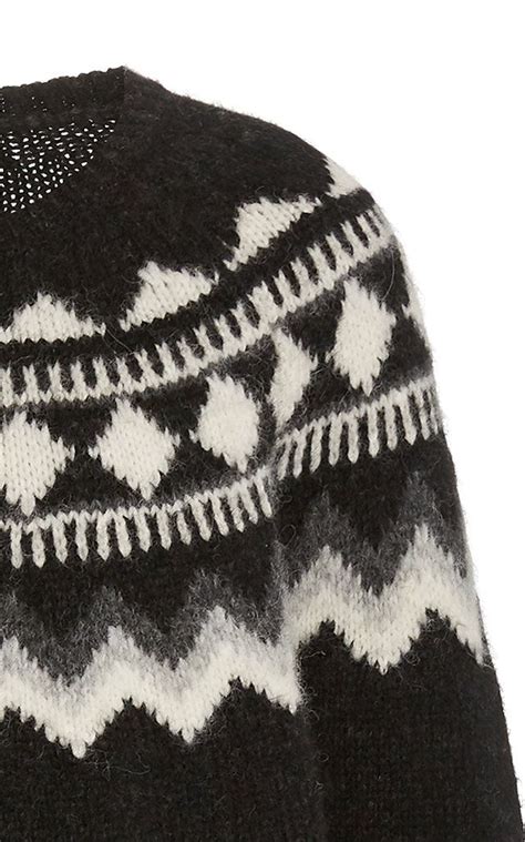 NILI LOTAN Adene Alpaca Blend Fair Isle Sweater Fair Isle Fair Isle