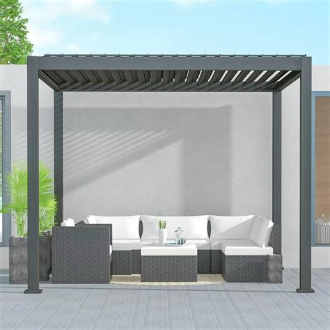 Adjustable Canopy Design Awnings Yard Outdoor Gazebo Bioclimatic