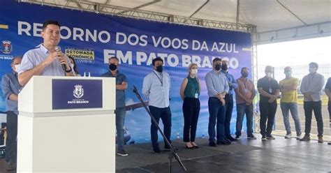 RETORNO DOS VOOS DA AZUL LINHAS AÉREAS EM PATO BRANCO GUTO SILVA