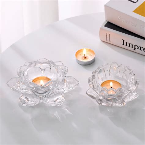 AuroraX Fall Votive Candle Holders Clear Glass Decorations,Decorative