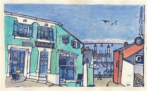 Ti Beudeff Ile De Groix Coloured Linoprint Hans Von D Hren Flickr