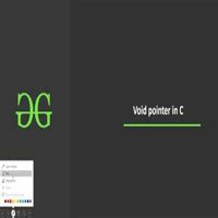 Void Pointer In C Geeksforgeeks Videos