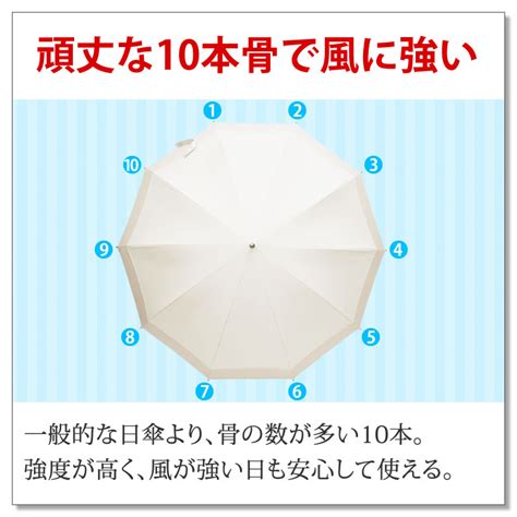 日傘 完全遮光 長傘 晴雨兼用 10本骨 ブラックコーティングで反射光も遮断 マイナス20度の遮熱効果 テフロン加工ではっ水 防汚 大きい