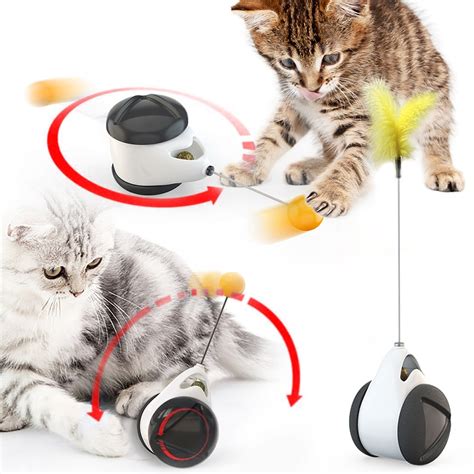 Tumbler Swing Toys For Cats Kitten Interactive Balance Car Cat Chasing