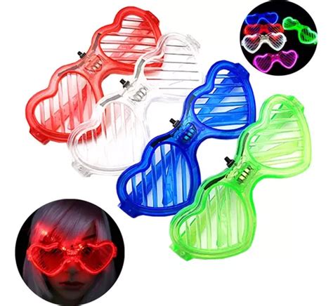 4pcs Lentes Neonled Colores Figuras Fiesta Batucada Carnaval Meses