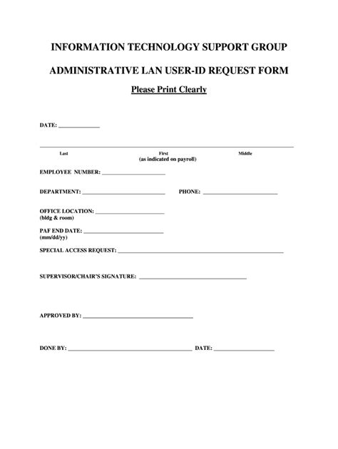 Fillable Online Elac ELAC LAN USERID REQUEST FORM Fax Email Print