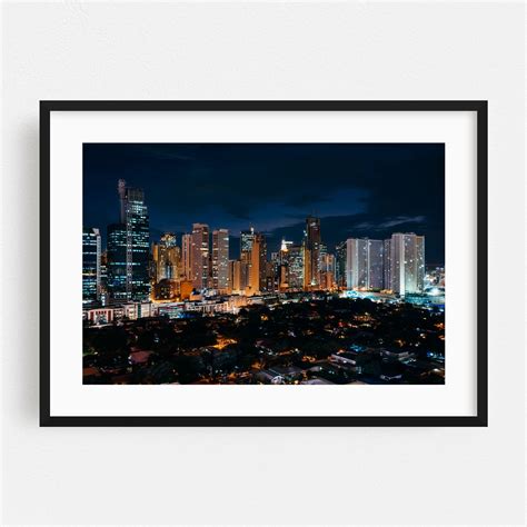 Makati Skyline - Manila Philippines Photography Cityscape Skyline Night