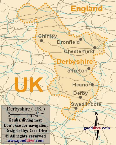 Derbyshire map - GoodDive.com