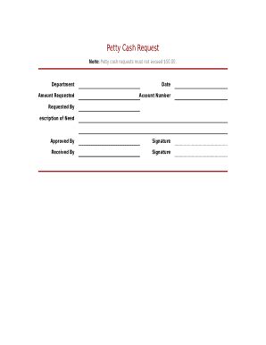 Petty Cash Request Template Fill And Sign Printable Template Online