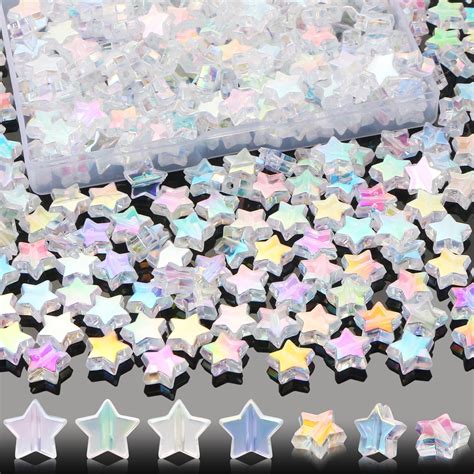 Amazon Pcs Acrylic Star Beads For Jewelry Making Evermarket