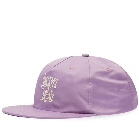 Brain Dead Scripture 5 Panel Cap in Plum Brain Dead