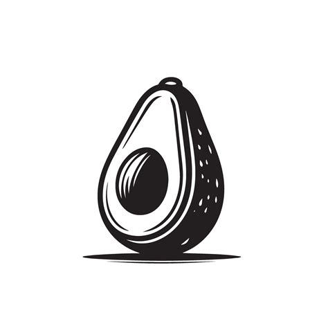 Avocado Silhouette Avocado Logo Icon Avocado Illustration Design