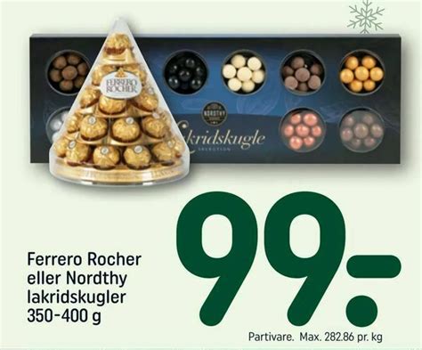 Ferrero Rocher Eller Nordthy Lakridskugler Tilbud Hos Rema 1000