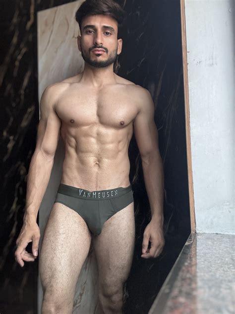 Shirtless Bollywood Men Gourav Sharma Strips Down To His Briefs Hot Bod Of Insta Hottie