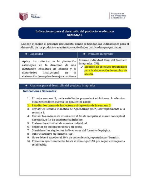 S3 Indicaciones el producto y rúbrica