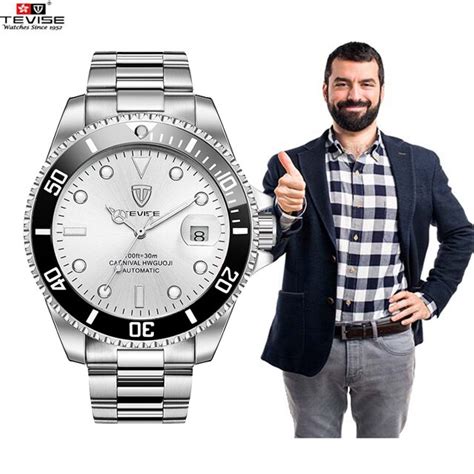 Tevise mecánico automático Relojes hombres reloj hombre reloj luminoso