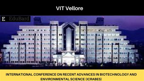 VIT Vellore | Application are Invited for the INTERNATIONAL CNF ON ...