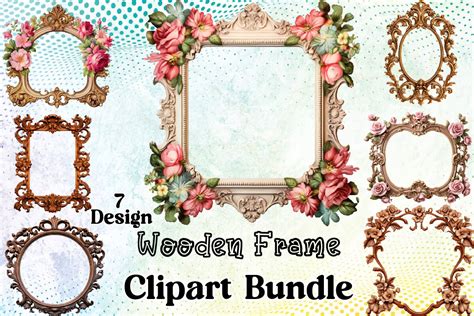 Wooden Frame Clipart Bundle Graphic by Bundle · Creative Fabrica