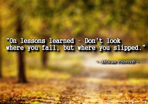 Lessons Learned – PMP Quotes