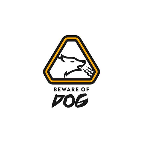 beware of dog sign vector 16030252 Vector Art at Vecteezy