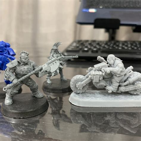 D Printable Space Dwarf Bikers Set By Hardcore Miniatures