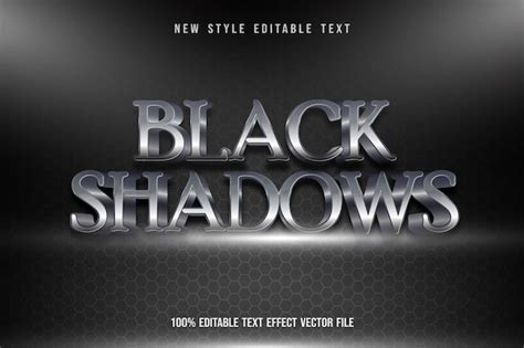 Premium Vector Black Shadows Editable Text Effect Elegant Style