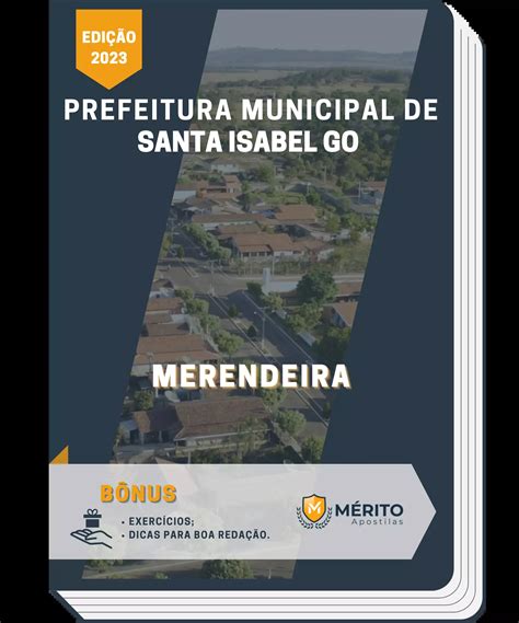 Apostila Merendeira Prefeitura de Santa Isabel GO 2023 Mérito Apostilas