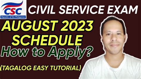 HOW TO FILE CIVIL SERVICE EXAM August 19 2023 Schedule YouTube