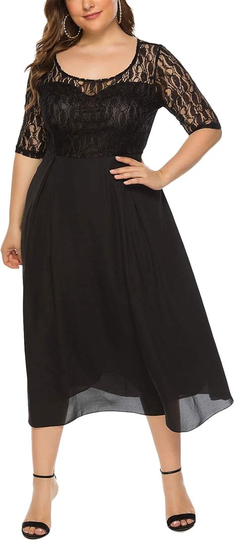 Magimodac Cocktailkleid Damen Chiffon Kleider Abendkleid Gro E Gr En A