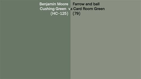 Benjamin Moore Cushing Green Hc Vs Farrow And Ball Card Room