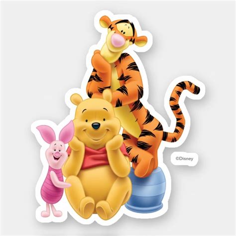 Pooh Friends Sticker Zazzle Winnie The Pooh Pictures Winnie