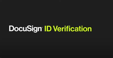 Docusign Id Verification