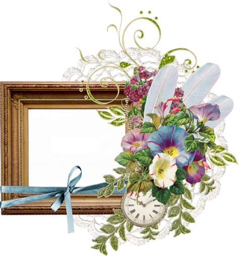 Cadre Png Fleurs Cluster Frame Png Digital Scrapbook